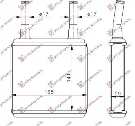 Ψυγείο Καλοριφέρ (Brazed) (14x16.5x2.6) Hyundai Atos 1997-2000 