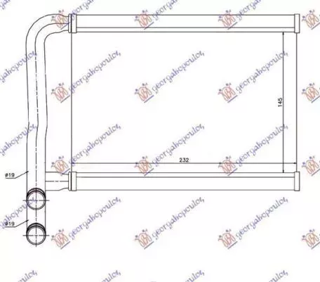 Ψυγείο Καλοριφέρ (Brazed) (Με/Χωρίς A/C) (14.5x23.2) Hyundai Accent Sedan 2006-2011 