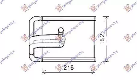 Ψυγείο Καλοριφέρ (Brazed) (21.5x14.5x2.6) (Τύπου Hella) Hyundai Tucson 2004-2010 