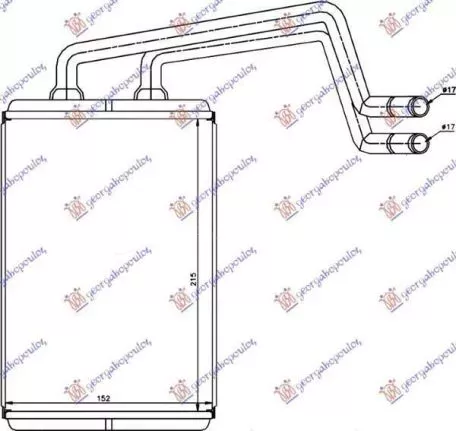 Ψυγείο Καλοριφέρ (Brazed) (21.5x15x1.6) Hyundai Coupe 2001-2007 