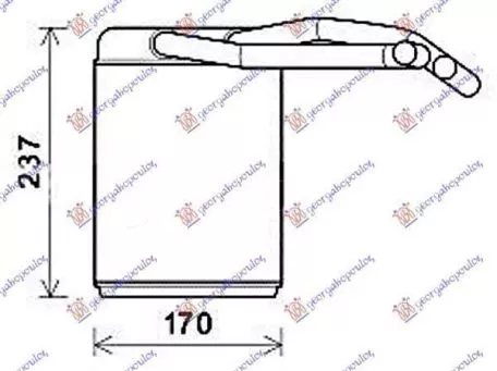 Ψυγείο Καλοριφέρ (Brazed) (19x16.2x2.6) Hyundai Terracan 2004-2008 