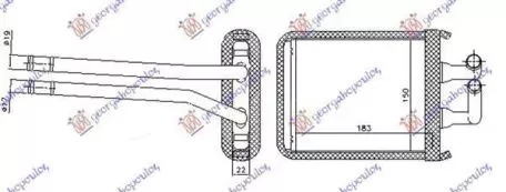 Ψυγείο Καλοριφέρ (Brazed) (18x15x2) (Τύπου Halla) Kia Picanto 2004-2008 