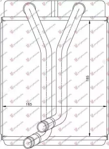 Ψυγείο Καλοριφέρ (Brazed) (18.5x16.5x2.4) Kia Carens 2003-2006 