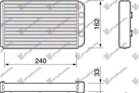 Ψυγείο Καλοριφέρ (Brazed) (24x16x3.2) Lancia Lybra 1999-2005 