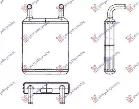 Ψυγείο Καλοριφέρ (Πίσω) 3.2-3.5-3.7 Βενζίνη/2.2-3.0 Diesel (17.8x17.2x3.2) Mercedes-Benz Vito/Viano (W639) 2004-2010 