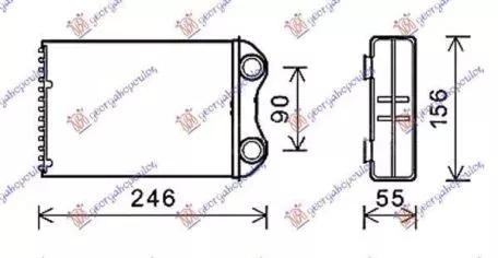 Ψυγείο Καλοριφέρ (Brazed) (20x14.5x3.2) Mini Cabrio (R52) 2004-2008 