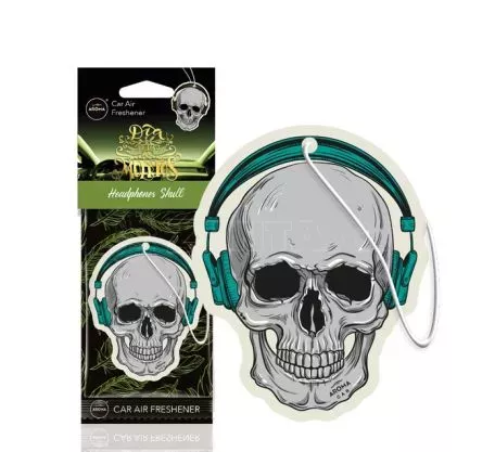 AMIO ΑΡΩΜΑΤΙΚΟ ΚΡΕΜΑΣΤΟ AROMA CAR MUERTOS HEADPHONES SKULL ΑMiO - 1 TEM. A83277/AM 