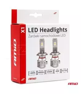 ΛΑΜΠΕΣ LED H7 10-16V 40W 6.500K 4400lm  (ΨΥΚΤΡΑ) X1 AMIO - 2ΤΕΜ. 