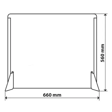 Lampa ΠΡΟΣΤΑΤΕΥΤΙΚΟ ΔΙΑΧΩΡΙΣΤΙΚΟ ΤΖΑΜΙ PLEXIGLASS 3mm 66x56cm & ΒΑΣΕΙΣ ΣΤΗΡΙΞΗΣ ΑΛΟΥΜΙΝΙΟΥ L6693.2 