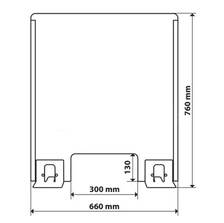 Lampa ΠΡΟΣΤΑΤΕΥΤΙΚΟ ΔΙΑΧΩΡΙΣΤΙΚΟ ΤΖΑΜΙ PLEXIGLASS 3mm 66x76cm ΜΕ ΤΡΥΠΑ & ΒΑΣΕΙΣ ΣΤΗΡΙΞΗΣ ΑΛΟΥΜΙΝΙΟΥ L6693.3 