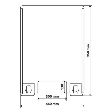 Lampa ΠΡΟΣΤΑΤΕΥΤΙΚΟ ΔΙΑΧΩΡΙΣΤΙΚΟ ΤΖΑΜΙ PLEXIGLASS 3mm 66x96cm ΜΕ ΤΡΥΠΑ & ΒΑΣΕΙΣ ΣΤΗΡΙΞΗΣ ΑΛΟΥΜΙΝΙΟΥ L6693.4 