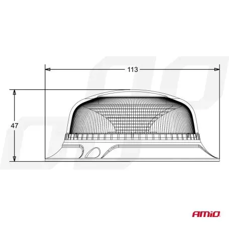 AMIO ΦΑΡΟΣ LED MINI FLAT 12/24V 18SMD IP56 ΠΟΡΤΟΚΑΛΙ ΒΙΔΩΤΟΣ 113x47mm AMIO -1 ΤΕΜ. 02927/AM 