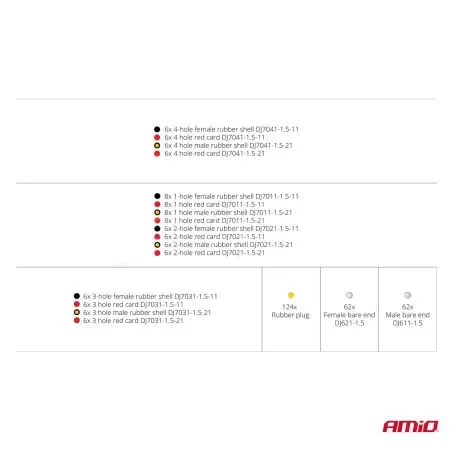 AMIO ΦΙΣ & ΒΥΣΜΑΤΑ ΚΑΛΩΔΙΩΝ 6 ΤΥΠΩΝ 12/24V ΑΡΣΕΝΙΚΑ ΚΑΙ ΘΗΛΥΚΑ ΣΕΤ ΑΜΙΟ - 352 ΤΕΜ. 03035/AM 