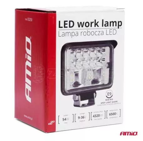 AMIO ΠΡΟΒΟΛΕΑΣ ΕΡΓΑΣΙΑΣ WORKING LAMP 18xSMD 54W 9-36V 110x80x60mm AWL39 ΑMiO - 1 TEM. 03250/AM 