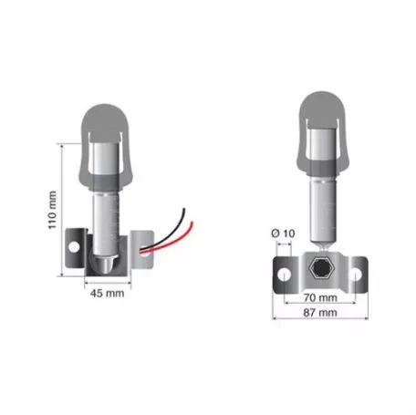 Lampa Βάση Στήριξης Φάρου FIX-8 70mm  L7301.7 