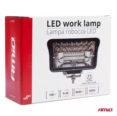 AMIO ΠΡΟΒΟΛΕΑΣ ΕΡΓΑΣΙΑΣ WORKING LAMP 36xSMD 108W 9-36V 150x95x60mm AWL42 ΑMiO - 1 TEM. 03251/AM 