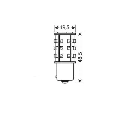 Lampa Λαμπάκι P21W 24/28V BA15s Hyper-Led39 Λευκό 1 τεμ. L9825.7 