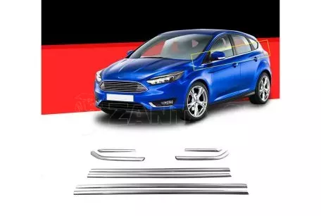 S-DIZAYN TRIM ΠΑΡΑΘΥΡΩΝ ΑΝΟΞ.ΑΤΣΑΛΙ ΧΡΩΜΙΟ S-DIZAYN ΓΙΑ FORD FOCUS 5D HB 2011+ - 8ΤΕΜ 5911061/SD 