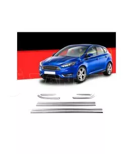 FORD FOCUS 5D HB 2011+ TRIM ΠΑΡΑΘΥΡΩΝ  ΑΝΟΞ.ΑΤΣΑΛΙ ΧΡΩΜΙΟ S-DIZAYN - 8ΤΕΜ 