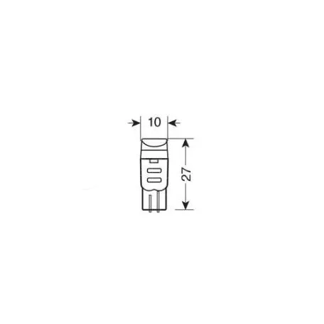 Lampa T10 24-28V W2,1x9,5d MEGA-LED3 70LM (ΔΙΠΛΗΣ ΠΟΛΙΚΟΤΗΤΑΣ) 20ΤΕΜ. L9826.9 