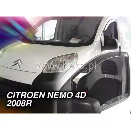 Heko ΑΝΕΜΟΘΡΑΥΣΤΕΣ ΑΥΤΟΚΙΝΗΤΟΥ ΓΙΑ FIAT FIORINO / QUBO 4D/5D 2008> / PEUGEOT BIPPER / CITROEN NEMO ΖΕΥΓΑΡΙ ΑΠΟ ΕΥΚΑΜΠΤΟ ΦΙΜΕ ΠΛΑΣΤΙΚΟ HEKO - 2 ΤΕΜ. ΑΝΕΜ.15160/VAN 