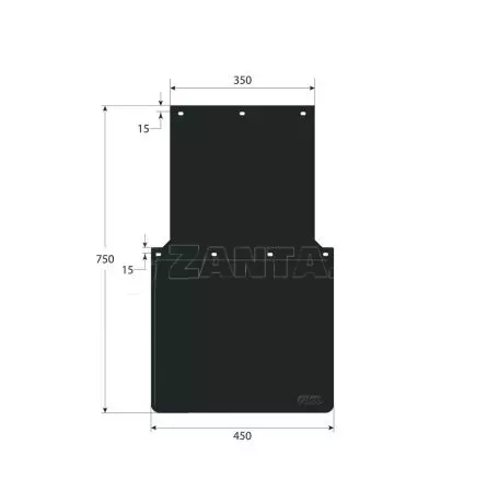 Lampa ΛΑΣΠΩΤΗΡΕΣ ΦΟΡΤΗΓΟΥ PVC ΜΑΥΡΟΙ ΜΕ ΕΓΚΡΙΣΗ 450x750x350mm LAMPA - 2 ΤΕΜ. L1424.2 