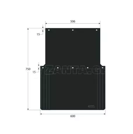 Lampa ΛΑΣΠΩΤΗΡΕΣ ΦΟΡΤΗΓΟΥ PVC ΜΑΥΡΟΙ ΜΕ ΕΓΚΡΙΣΗ 600x750x506mm LAMPA - 2 ΤΕΜ. L1424.4 