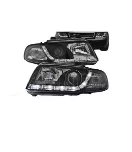 Μπροστινά Φανάρια Set Για Audi A4 B5 94-98 DRL Μαύρα H1/H1 Sonar 