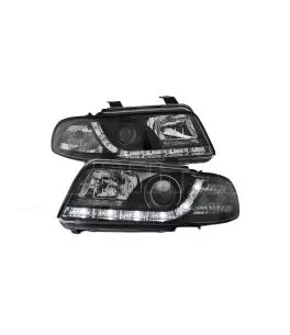 Μπροστινά Φανάρια Set Για Audi A4 B5 94-98 DRL Μαύρα H1/H1 Sonar 