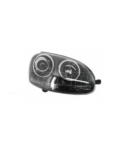 Μπροστινά Φανάρια Set Για Vw Golf V (5) 03-08 Projectors GTI / R32 Look Μαύρα H7/H7 Με Μοτέρ & E-Mark 