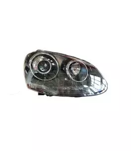 Μπροστινά Φανάρια Set Για Vw Golf V (5) 03-08 Projectors GTI / R32 Look Μαύρα H7/H7 Με Μοτέρ & E-Mark 