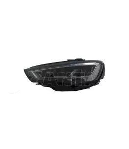 Μπροστινά Φανάρια Set Για Audi A3 8V 12-16 DRL Full Led & Led Signal Μαύρα  Με Μοτέρ Carner 