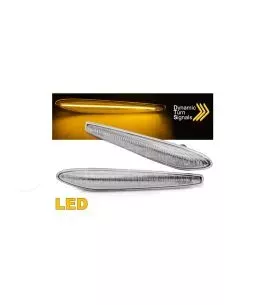 Πλαϊνά Φλας Φτερού Για Alfa Romeo 159/ Brera/ Spider 05-10 White Led Dynamic 2 Τεμάχια 