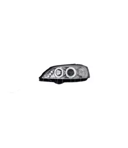 Φανάρια εμπρός led angel eyes για Opel Astra G (1998-2004) - chrome , με λάμπες (Η1) - σετ 2τμχ. 