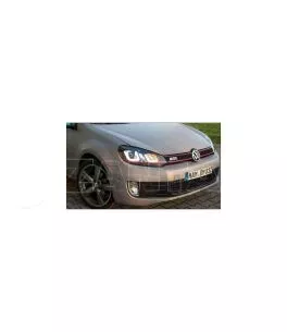 Φανάρια εμπρός angel eyes για Vw Golf 6 - με design Vw Golf 7 , με λάμπες (Η1) - σετ 2τμχ. 