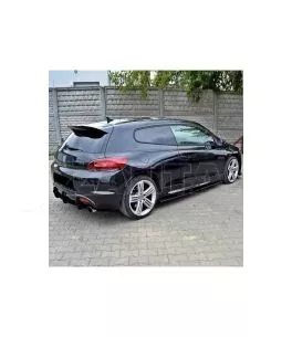 Diffuser Πίσω Προφυλακτήρα Για VW Scirocco 09-17 Για R Έκδοση Mat Black 3 Bars 