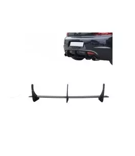 Diffuser Πίσω Προφυλακτήρα Για VW Scirocco 09-17 Για R Έκδοση Mat Black 3 Bars 