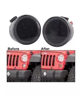 Jeep Wrangler (JK) 2007-2018 Μπροστινά Φλας Μάσκας (Dragon) 