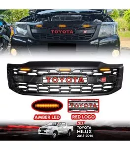 Toyota Hilux (Vigo Champ) 2012-2015 Μάσκα GR Sport Style Με LED 