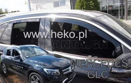 Heko ΣΕΤ ΑΝΕΜΟΘΡΑΥΣΤΕΣ ΑΥΤΟΚΙΝΗΤΟΥ ΓΙΑ MERCEDES GLC X253 5D 2016> ΑΠΟ ΕΥΚΑΜΠΤΟ ΦΙΜΕ ΠΛΑΣΤΙΚΟ HEKO - 4 ΤΕΜ. ΑΝΕΜ.SET23299 