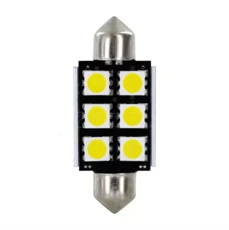 Lampa Λαμπάκια Πλαφονιέρας 24-30V SV8,5-8 15x39mm 108lm HYPER-LED18 (Διπλής Πολικότητας) BLISTER 2τεμ L9827.2 