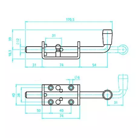 Lampa ΠΥΡΟΣ ΠΟΡΤΑΣ ΦΟΡΤΗΓΟΥ ΣΙΔΗΡΟΥ LAMPA - 1 τεμ. L9870.0 