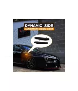 Πλαϊνά Φλας Φτερού Για Alfa Romeo 159 05-11 / Spider 06+ / Brera 06-10 Smoke Led Dynamic 2 Τεμάχια 