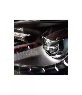 Μπροστινά Φανάρια Set Για Vw Polo 6R/ 6C 09-17 DRL GTI R-Look Μαύρα Με Κόκκινη Γραμμή H7/H7 Με Μοτέρ Carner 
