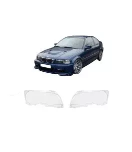 Κρύσταλλα Φαναριών Για Bmw 3 E46 Coupe 99-03 Xenon & Halogen 2 Τεμάχια 