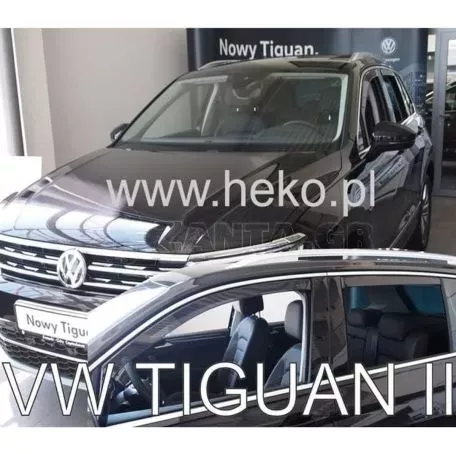 Heko ΣΕΤ ΑΝΕΜΟΘΡΑΥΣΤΕΣ ΑΥΤΟΚΙΝΗΤΟΥ ΓΙΑ VW TIGUAN II 5D 2015>  ΑΠΟ ΕΥΚΑΜΠΤΟ ΦΙΜΕ ΠΛΑΣΤΙΚΟ HEKO - 4 ΤΕΜ. ΑΝΕΜ.SET31007 