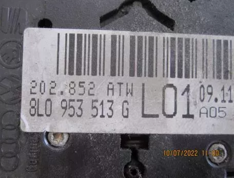 ΦΛΑΣΙΕΡΑ ΓΙΑ AUDI A3 '98-'03 ΚΩΔΙΚΟΣ 8L0953513G 