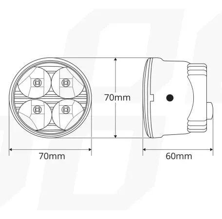 AMIO ΦΩΤΑ ΗΜΕΡΑΣ DRL 12/24V 11,16W 8xSMD LED 800lm DRL 510HP ΣΤΡΟΓΓΥΛΟΙ 70mm 2ΤΕΜ 01524/AM 