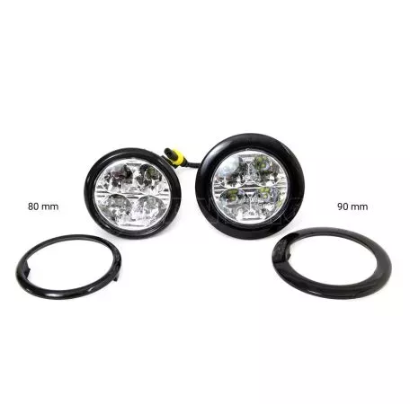 AMIO ΦΩΤΑ ΗΜΕΡΑΣ DRL 12/24V 11,16W 8xSMD LED 800lm DRL 510HP ΣΤΡΟΓΓΥΛΟΙ 70mm 2ΤΕΜ 01524/AM 