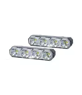 DRL HOR78 12/24V ΠΡΟΣΘΕΤΟ DAYTIME ΔΙΕΘΝΗ ΜΕ 4LED 6W 120,5x36,8mm ΜΑΥΡΟ 2ΤΕΜ 